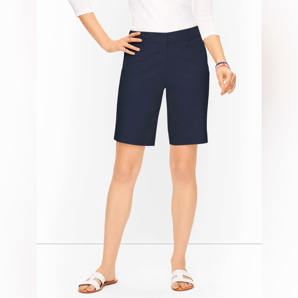 Talbots 14 Perfect Shorts black bermuda cotton spandex